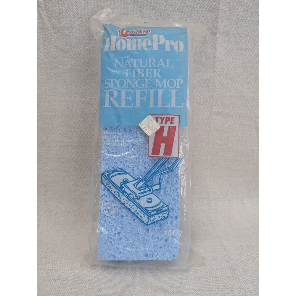 Vintage NOS Quickie HomePro Type H #0472 Sponge Mop Refill Blue Retro USA